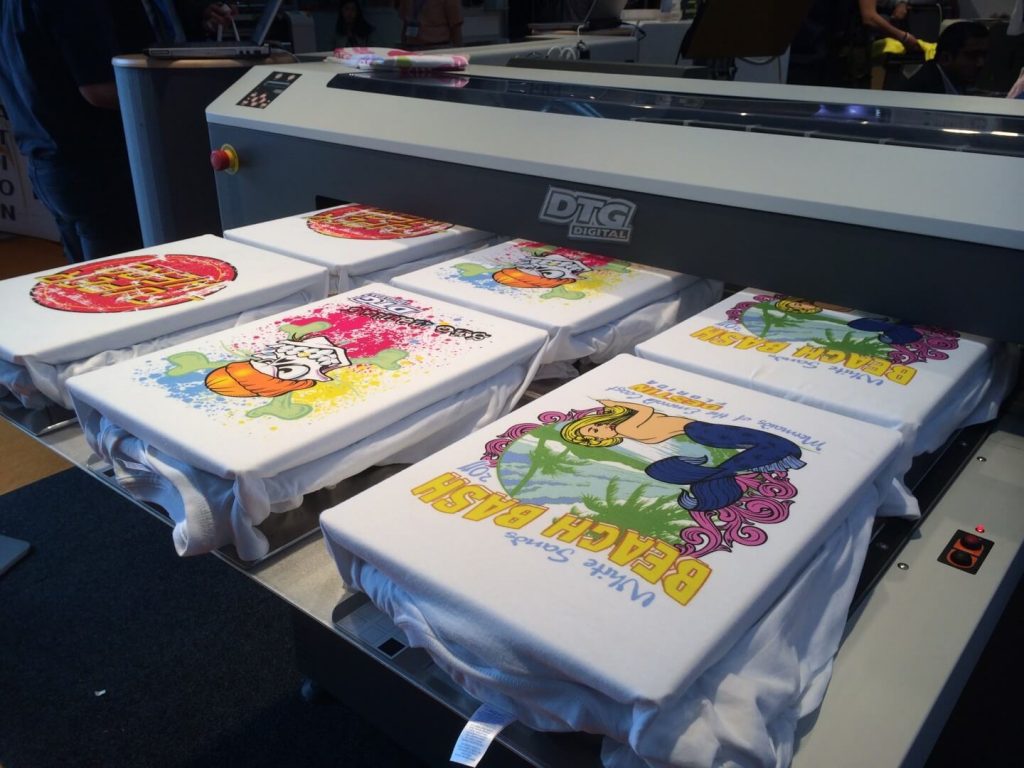 Tshirt printing in clothing manufacturing company